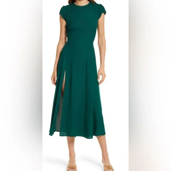 Reformation Gavin Emerald Midi Dress - Picture 1 of 8